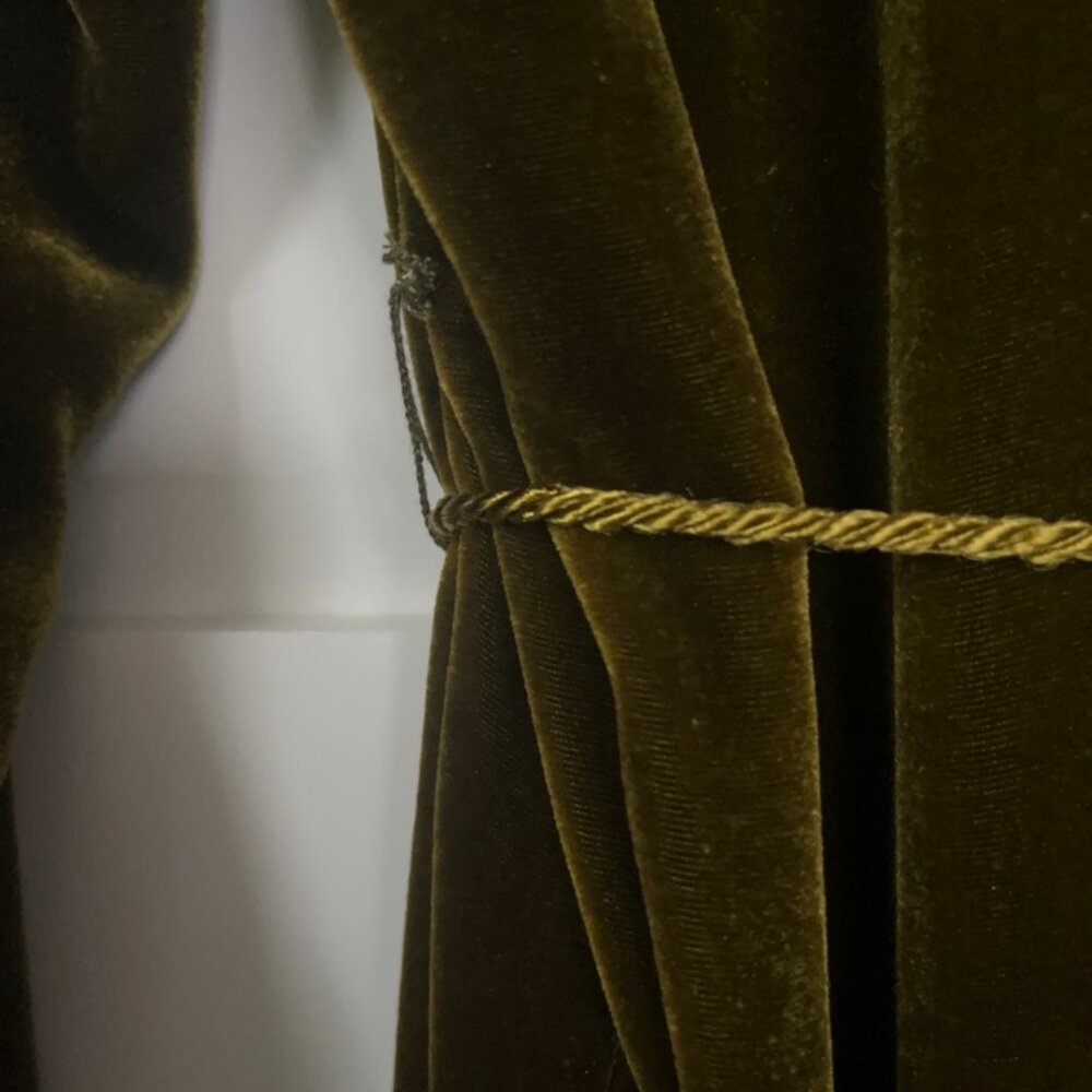 Zara Green Velvet Open Jacket Caftan Formal Dressing XS - Picture 9 of 15